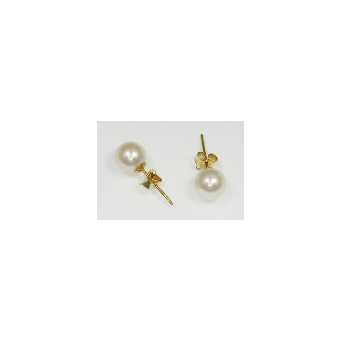 Boucles d'Oreilles Dormeuses en Or et Perles de Culture 6 mm - 3